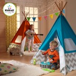 Cort mare copii Kidkraft Portocaliu stil indian - DELUXE PLAY TEEPEE - Orange
